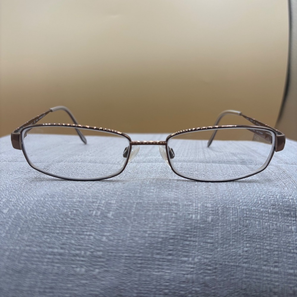 Charmant Eyeglasses Women 52-17-140 Brown Titanium CH10878 BR Librarian-core EX